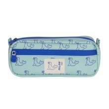 Milan Coleccion 460 Portatodo Rectangular - 2 Compartimentos con Cremallera - Color Verde/Azul