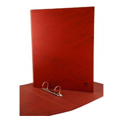 Mariola Carpeta Archivador de 2 Anillas Carton Forrado Papel Plastificado Cuero - Tamaño Folio Apaisado - Anillas Mixtas 40mm - Medidas 25x34x5.5cm - Color Marron (5 uds)