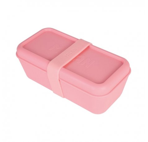 Milan Coleccion 460 Fiambrera Rectangular 0.75L - Apta para Microondas, Lavavajillas y Congelador - Libre de BPA - Divisor Interior Movil - Medidas 20x10x7,5cm - Color Rosa