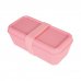 Milan Coleccion 460 Fiambrera Rectangular 0.75L - Apta para Microondas, Lavavajillas y Congelador - Libre de BPA - Divisor Interior Movil - Medidas 20x10x7,5cm - Color Rosa