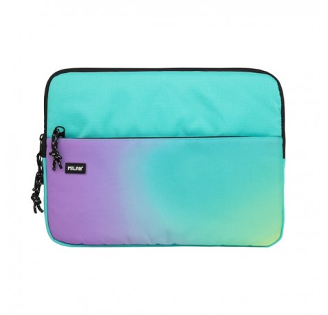 Milan Sunset Funda para Portatiles hasta 13" - Cierre de Cremallera con Tirador - Bolsillo Delantero - 34.5x26x2.5cm - Color Turquesa