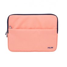 Milan Coleccion 430 Funda para Portatil hasta 13" - Forro Atercipelado - Bolsillo Delantero - Cierre de Cremallera - Color Rosa