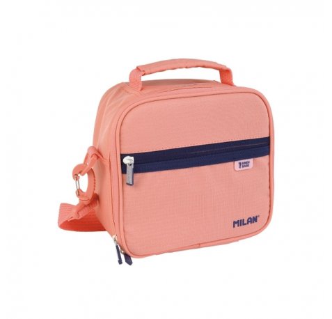 Milan Coleccion 430 Bolsa Isotermica Porta Alimentos 3,5L - Incluye 3 Recipientes para Alimentos - Interior Aislante Termico - Apertura Total - Correa Regulable y Extraible - Color Rosa