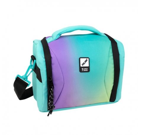 Milan Sunset Bolsa Isotermica Porta Alimentos 5L - Interior Aislante Termico - Apertura Total - Correa Regulable y Extraible - Color Turquesa