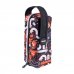 Milan Fingers Pack de 4 Estuches con Goma de Borrar - Sacapuntas - Lapiz - 3 Boligrafos - Regla - 12 Lapices de Colores - 12 Rotuladores
 - Color Naranja