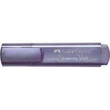 Faber-Castell Rotulador Marcador Fluorescente Textliner 46 - Punta Biselada - Trazo entre 1.2mm y 5mm - Tinta con Base de Agua - Color Violeta Metalico (10 uds)