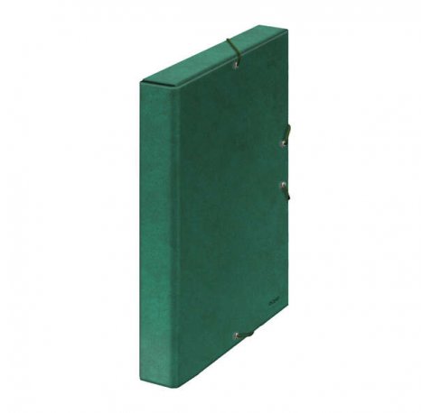Dohe Caja para Proyectos Lomo 3cm - Carton Forrado con Papel Impreso y Plastificado - Cierre con Gomas - Color Verde