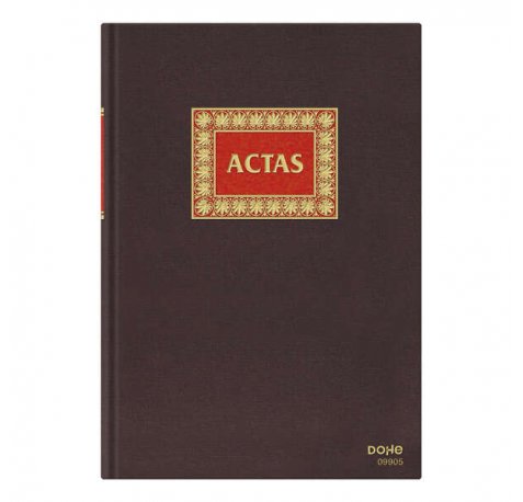 Dohe Libro de Actas Folio Natural - Encuadernacion en Tela - 100 Hojas Papel Offset Registro de 100gr