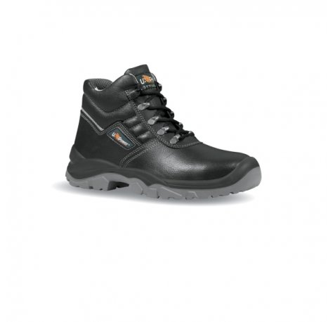 Upower Reptile RS L Calzado de Seguridad Altos - Talla 40 - Empeine de Cuero Hidrofugo, Puntal de Acero, Antiperforacion, Suela Antideslizante, Proteccion S3 FO SR - Color Negro