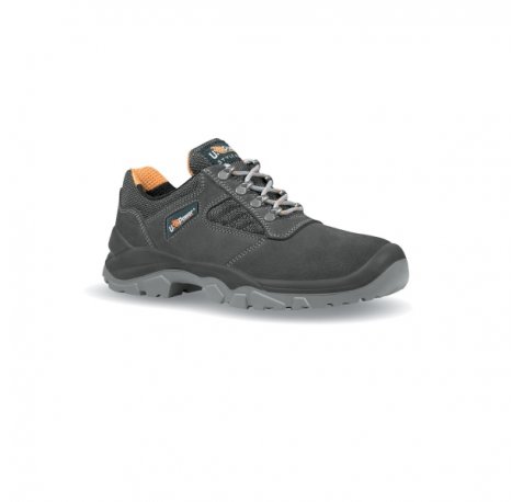 Upower Tudor L Calzado de Seguridad Bajos - Talla 36 - Empeine Gamuza Transpirable, Puntal Acero, Antiperforacion, Antideslizante, Lamina Acero Ergonomica, Proteccion S1P FO SR - Color Gris