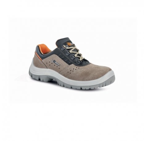 Upower Dream L Calzado de Seguridad Bajos - Talla 45 - Empeine Gamuza Perforado, Puntal Acero, Antiperforacion, Antideslizante, Lamina Acero Ergonomica, Proteccion S1P FO SR - Color Beige