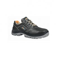 Upower Team L Calzado de Seguridad Bajos - Talla 37 - Empeine en Cuero Impreso, Puntal en Acero, Antiperforacion, Antideslizante, Lamina de Acero Ergonomica, Suela PU/PU, Proteccion S1P FO SR - Color Negro