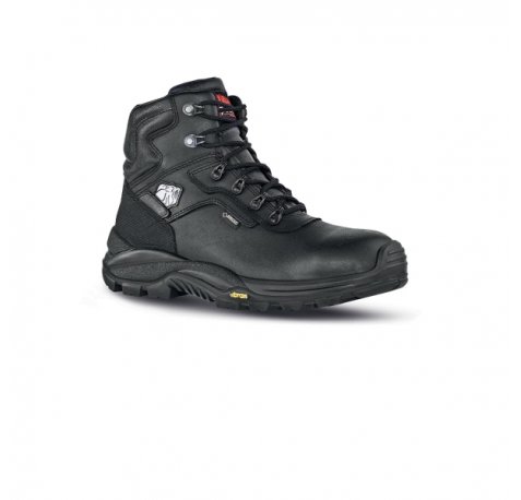 Upower Drop GTX S Calzado de Seguridad Botines - Talla 46 - Impermeables y Transpirables, Puntera Composite, Antiperforacion, Suela Antideslizante PU/VIBRAM, Proteccion S7S CI HI HRO FO SR - Color Negro