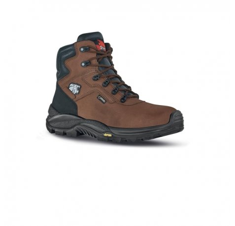 Upower Climb GTX S Calzado de Seguridad Botines - Talla 47 - Empeine Hidrofugo, Impermeable y Transpirable, Puntal Composite, Antiperforacion, Suela Antideslizante PU/VIBRAM, Proteccion S7S CI HI HRO FO SR - Color Marron