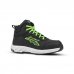 Upower Geb ESD Zapato Alto de Seguridad - Talla 38 - Resistente a la Abrasion e Hidrofugo, Transpirable y Ultraligero, Puntera Fibertoe, Plantilla Antiperforacion, Suela EVA con Agarre, Proteccion S3S CI HI HRO FO SR - Color Negro/Verde