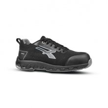 Upower Rook ESD Zapato de Trabajo - Talla 41 - Seguridad Avanzada, Transpirable, Ligero, Puntera Fibertoe, Plantilla Antiperforacion, Suela EVA, Proteccion S1PS HI HRO FO SR - Color Negro