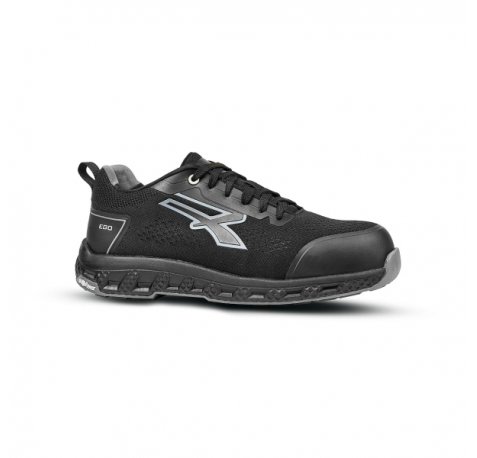 Upower Rook ESD Zapato de Trabajo - Talla 42 - Seguridad Avanzada, Transpirable, Ligero, Puntera Fibertoe, Plantilla Antiperforacion, Suela EVA, Proteccion S1PS HI HRO FO SR - Color Negro