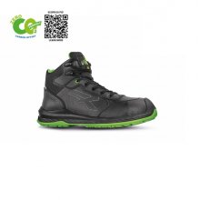 Upower Niagara UK S ESD Calzado de Seguridad de Invierno - Talla 48 - Microfibra Suave, Proteccion S3S CI FO SR, Ligero y Comodo - Color Negro/Verde