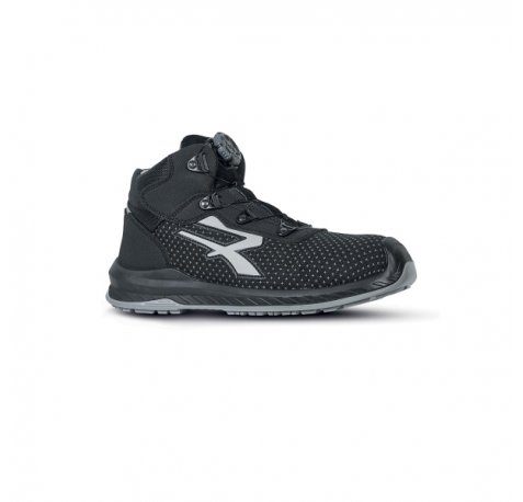 Upower Panama S ESD Zapato de Seguridad Alto - Talla 36 - Resistente a la Abrasion, Hidrorepelente, Transpirable, Puntera Ligera, Antiperforacion, Suela Antideslizante - Color Negro