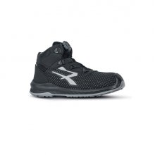 Upower Panama S ESD Zapato de Seguridad Alto - Talla 45 - Resistente a la Abrasion, Hidrorepelente, Puntera AirToe Composite, Antiperforacion, Suela Antideslizante - Color Negro