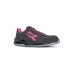 Upower Tokyo S ESD Calzado de Seguridad para Mujer - Talla 40 - Plantilla Antifatiga, Gamuza Perforada, Puntera AirToe Composite, Antiperforacion, Suela Antideslizante, Proteccion S1PS FO SR - Color Gris/Rosa