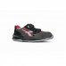 Upower Oslo S ESD Calzado de Seguridad sin Cordones - Talla 43 - Gamuza Suave, Cierre de Velcro, Puntera Airtoe Composite, Antiperforacion, Suela Antideslizante, Antiestatica, Antifatiga, Proteccion S1PS FO SR - Color Gris/Rojo