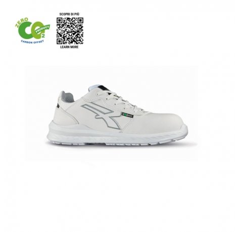 Upower Maple S ESD Calzado de Seguridad Ecologicos - Talla 44 - Puntera AirToe Composite, Antiperforacion, Resistente al Agua, Suela Antideslizante - Color Blanco