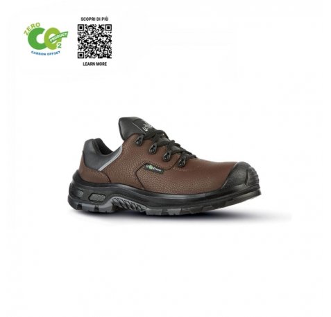 Upower Mojave UK S ESD Zapato de Seguridad - Talla 37 - Puntera AirToe Composite, Antiperforacion, Microfibra Reciclada, Transpirable, Suela Antideslizante, Proteccion S3S CI FO SR - Color Marron