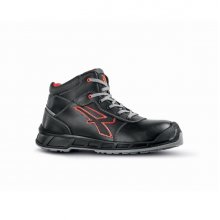 Upower Sting S ESD Calzado de Seguridad Altos - Talla 36 - Hidrorrepelentes, Suela Antideslizante, Antiabrasion, Anti-perforacion, Puntera Compuesta, Transpirantes, Proteccion S3S CI FO SR - Color Negro/Rojo