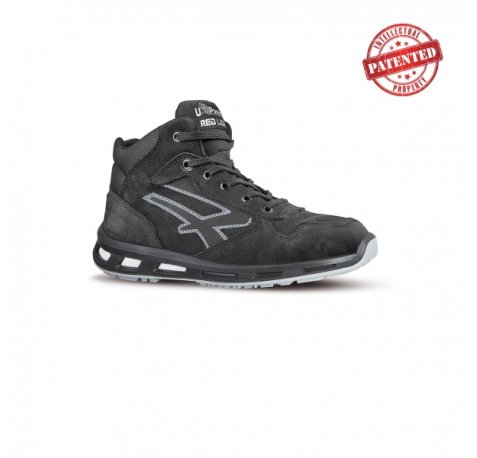 Upower Lift S ESD Calzado de Seguridad Altos - Talla 44 - Cuero Nubuck Resistente, Puntera de Aluminio, Hidrofugos, Antiarrugas, Suela Antideslizante, Proteccion S3S CI FO SR - Color Negro