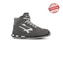 Upower Infinity S ESD Calzado de Seguridad Altos - Talla 38 - Duraderos y Ligeros, Cuero Nubuck, Puntera de Aluminio, Hidrofugos, Antiarrugas, Antideslizantes, Suela de Poliuretano, Proteccion S3S CI FO SR - Color Gris