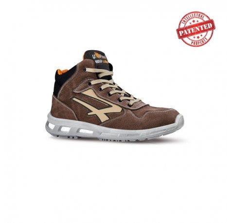 Upower Carter S ESD Calzado de Seguridad Altos - Talla 38 - Cuero Nubuck Resistente, Puntera de Aluminio, Hidrofugos, Antiarrugas, Suela Antideslizante, Proteccion S3S CI FO SR - Color Marron