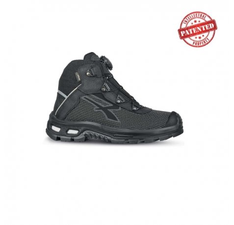 Upower Kora S Zapato de Seguridad Alto - Talla 47 - Resistente a la Abrasion, Repelente al Agua, Forro Gore-Tex, Puntera Aluminio, Proteccion S7S CI HI HRO FO SR - Color Gris Oscuro