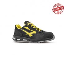 Upower Bolt S ESD Calzado de Seguridad Bajos - Talla 45 - Cuero Nubuck Resistente al Agua, Puntera de Aluminio, Suela PU/PU Infinergy, Hidrofugos, Antiarrugas, Antideslizantes, Proteccion S3S CI FO SR - Color Negro/Amarillo