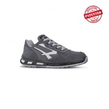 Upower Push S ESD Calzado de Seguridad Bajos - Talla 35 - Parte Superior de Nailon Ultraflexible y Gamuza Suave, Puntera de Aluminio, Suela Antideslizante, Proteccion S1PS FO SR - Color Gris