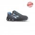 Upower Lolly S ESD Calzado de Seguridad Bajos - Talla 36 - Parte Superior de Nailon Ultraflexible y Gamuza Suave, Puntera de Aluminio, Antideslizante, Proteccion S1PS FO SR - Color Gris/Azul
