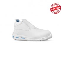Upower Glace O Calzado de Seguridad Bajos - Talla 39 - Empeine New Safety Dry, Puntal de Composite, Antideslizante, Suela de Poliuretano, Proteccion S2 FO SR - Color Blanco