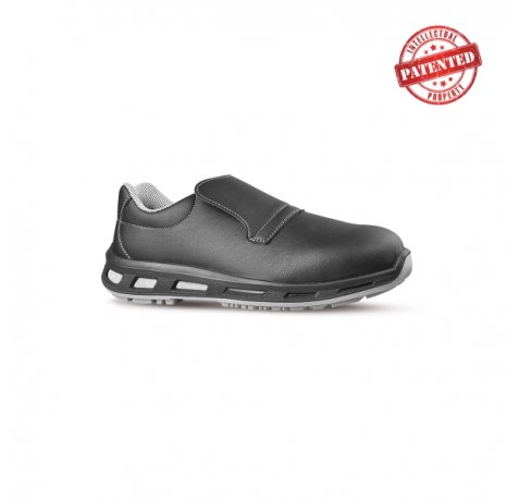 Upower Noir O Calzado de Seguridad - Talla 36 - Ligeros y Comodos, sin Cuerdas, Empeine New Safety Dry, Puntal de Composite, Antideslizante, Suela de Poliuretano, Proteccion S2 FO SR - Color Negro