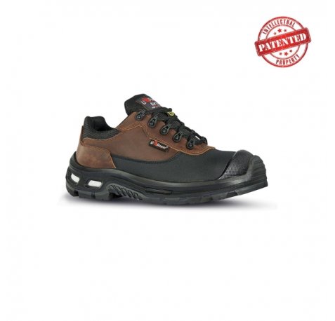 Upower Escape S ESD Calzado de Seguridad Altos - Talla 39 - Ligeros y Comodos, Hidrorrepelentes, Puntera de Aluminio Anti-Abrasion, Suela Antideslizante PU Infinergy, Proteccion S3S CI FO SR - Color Marron