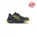 Upower Dave S Calzado de Seguridad Bajo - Talla 42 - Suela PU/Vibram Antideslizante, Puntera Aluminio AirToe, Sistema Antiperforacion, Entresuela Infinergy, Forro WingTex Transpirable - Color Negro/Amarillo