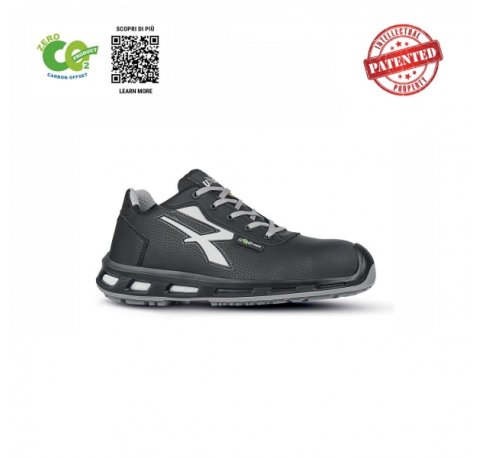 Upower Aspen UK S ESD Calzado de Seguridad Ecologicos - Talla 37 - Puntera AirToe Aluminium, Antiperforacion, Suela PU, Transpirables, Antideslizantes, Proteccion S3S CI FO SR - Color Negro
