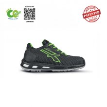 Upower Malibu S ESD Calzado de Seguridad Ecologicos - Talla 38 - Puntera AirToe Aluminium, Sistema Antiperforacion, Suela Antideslizante, Retorno de Energia Infinergy, Proteccion S3S CI FO SR - Color Negro/Verde