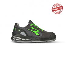 Upower Egon S ESD Calzado de Trabajo de Seguridad - Talla 44 - Empeine Transpirable, Forro de Piel de Becerro, Retorno de Energia Superior, Puntera AirToe, Proteccion Antiperforacion, Antideslizante - Color Negro/Verde