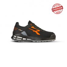 Upower Irvin S ESD Calzado de Trabajo de Seguridad - Talla 40 - Empeine Transpirable, Puntera AirToe Aluminium, Antideslizante, Proteccion S1PS FO SR - Color Negro/Naranja