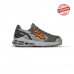 Upower Moki S ESD Calzado de Seguridad Innovador - Talla 48 - Empeine de Malla Ultranspirable, Puntera AirToe Aluminium, Sistema Antiperforacion - Color Gris Claro/Naranja
