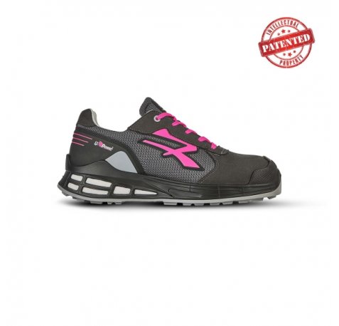 Upower Ivy S ESD Calzado de Trabajo de Seguridad - Talla 35 - Empeine Transpirable, Puntera Reforzada, Plantilla Anatomica, Proteccion AirToe Aluminium, Antiperforacion, Retorno de Energia Infinergy - Color Gris/Rosa