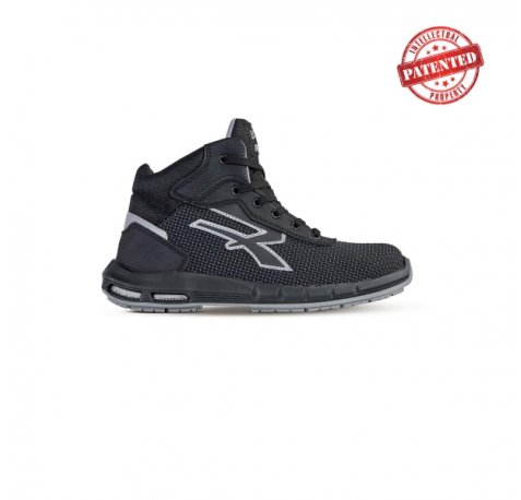 Upower Velar Plus S ESD Zapato Alto de Seguridad - Talla 37 - Puntera AirToe Aluminium, Antipinchazos, Alta Resistencia a la Abrasion, Suela PU/PU High Rebound, Proteccion S3S CI FO SR - Color Gris Oscuro