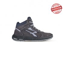 Upower Merak Plus S ESD Calzado de Seguridad Altos - Talla 42 - Cuero Nubuck Resistente, Puntera de Aluminio, Hidrofugos, Antiarrugas, Antideslizantes, Suela PU/PU High Rebound, Proteccion S3S CI FO SR - Color Gris Oscuro