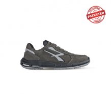Upower Avion Plus S ESD Calzado de Seguridad Altos - Talla 35 - Cuero Nubuck Resistente, Puntera de Aluminio, Hidrofugos, Antiarrugas, Suela Antideslizante, Proteccion S3S CI FO SR - Color Gris Oscuro