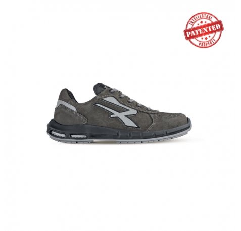 Upower Avion Plus S ESD Calzado de Seguridad Altos - Talla 40 - Cuero Nubuck Resistente, Puntera de Aluminio, Hidrofugos, Antiarrugas, Suela Antideslizante, Proteccion S3S CI FO SR - Color Gris Oscuro